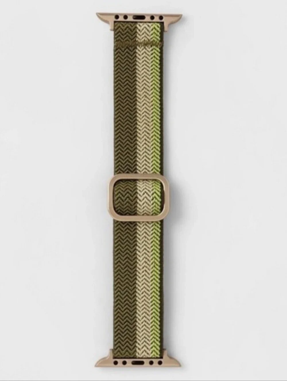 Heyday Woven Knit Watch Band For 42- 49mm Apple Watches Sage Green Stripe Unisex